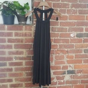 Open back black dress